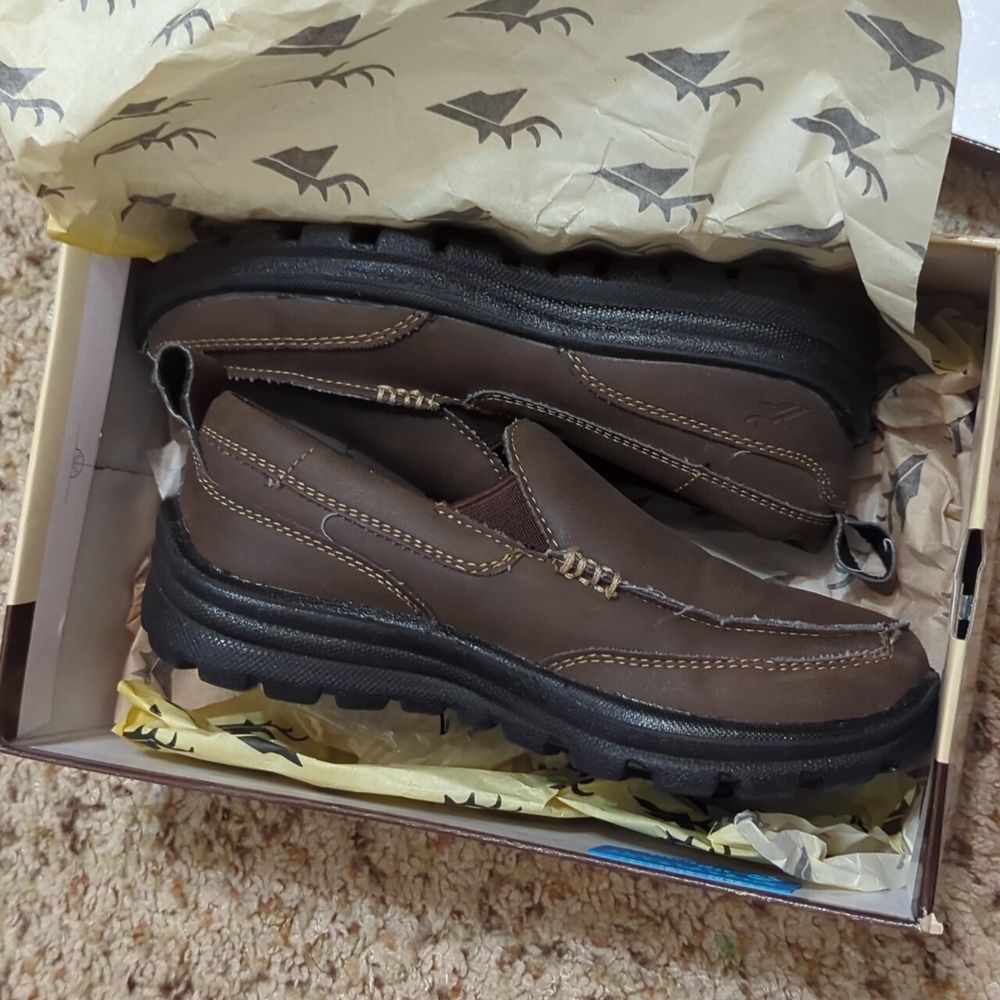 Deer Stags Toddler Boy Brown Slipon Shoe, Size 13M